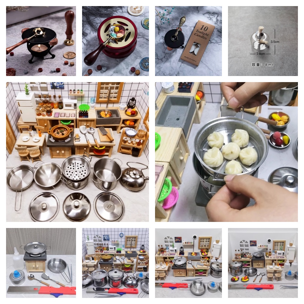Miniature Painting Set - Doll House Miniature Kitchen Simulation Kitchenware
