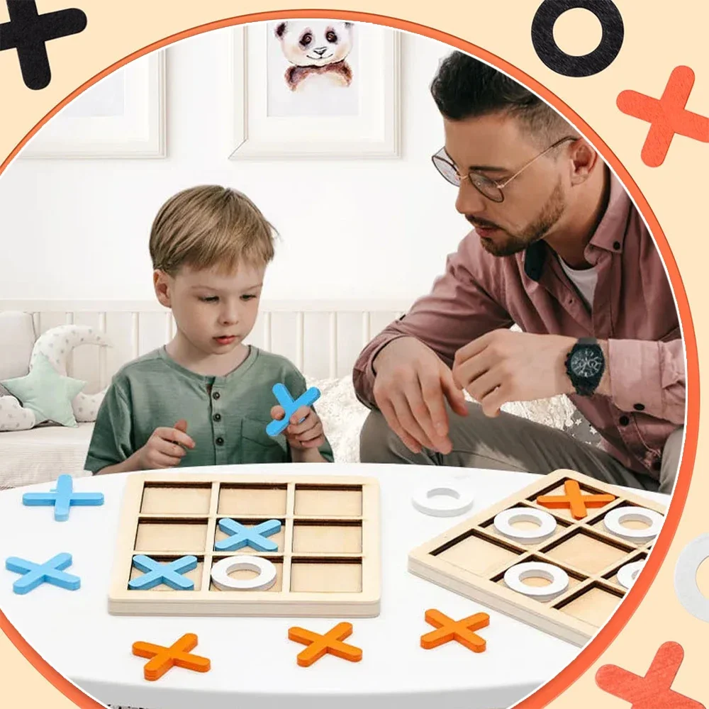 Wooden XO Tic Tac Toe Game Min - Board Game Idea recension och pris