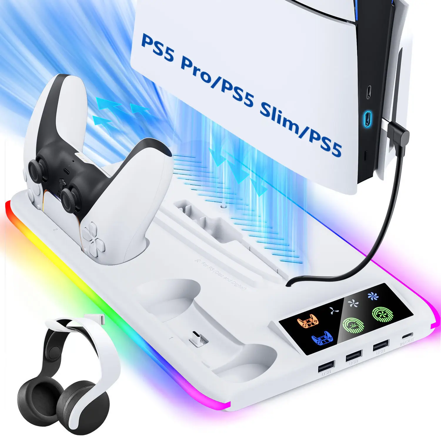 Cooler Fan For Sony PS5 Consol - Board Game For 5 Players recension och pris