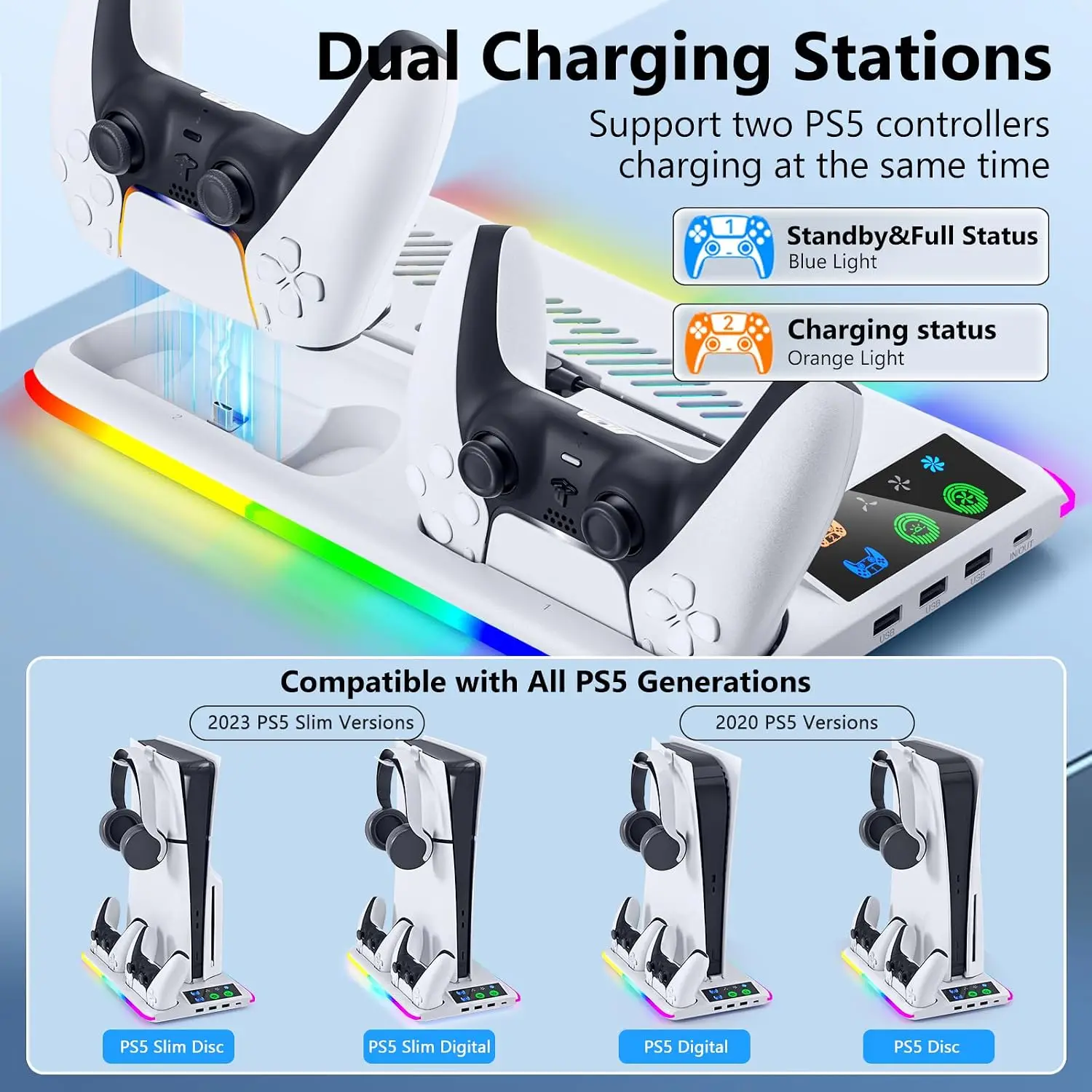Cooler Fan For Sony PS5 Consol - Board Game For 5 Players recension och pris