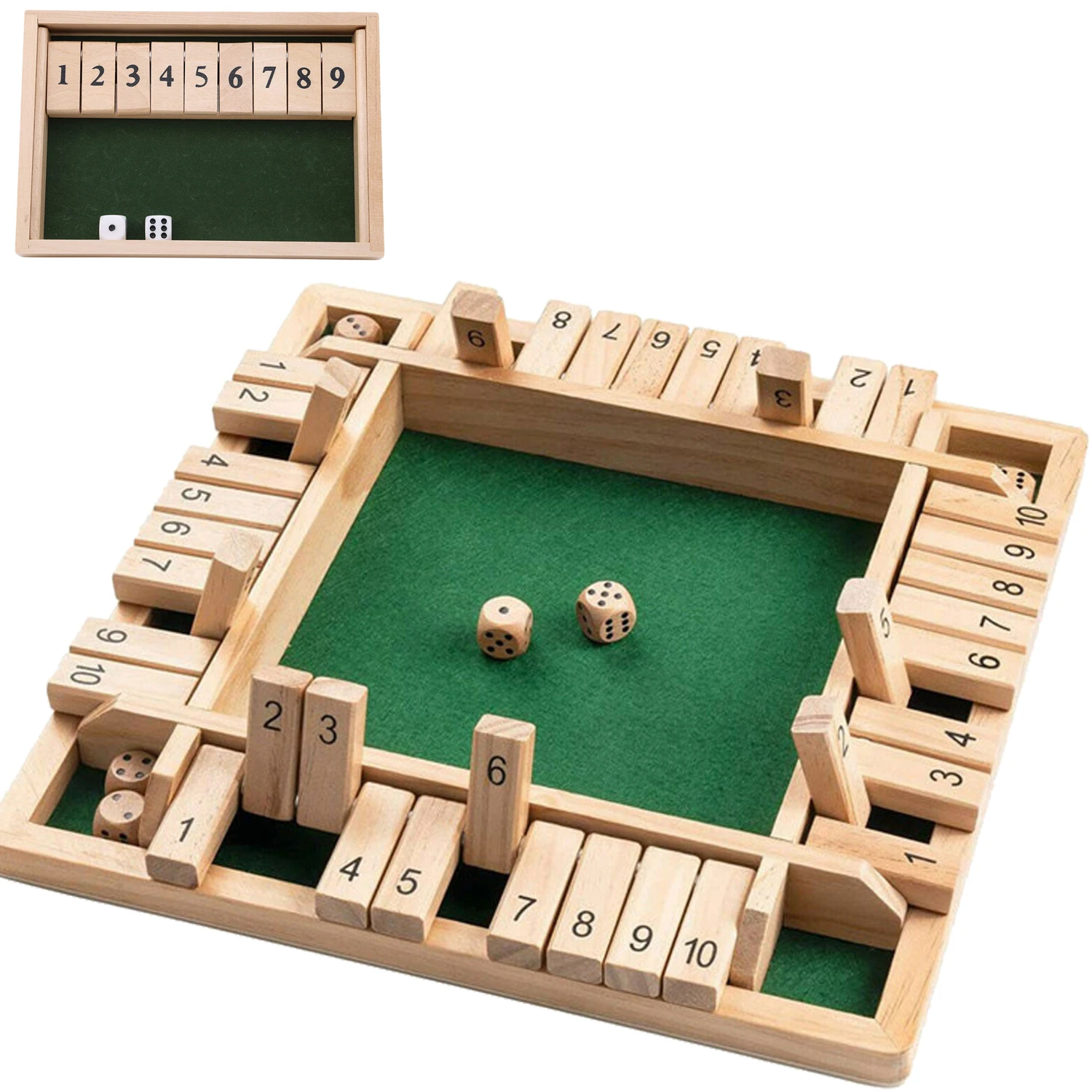 2-4 Player Wooden Math Flaps & - Board Game Instruction recension och pris
