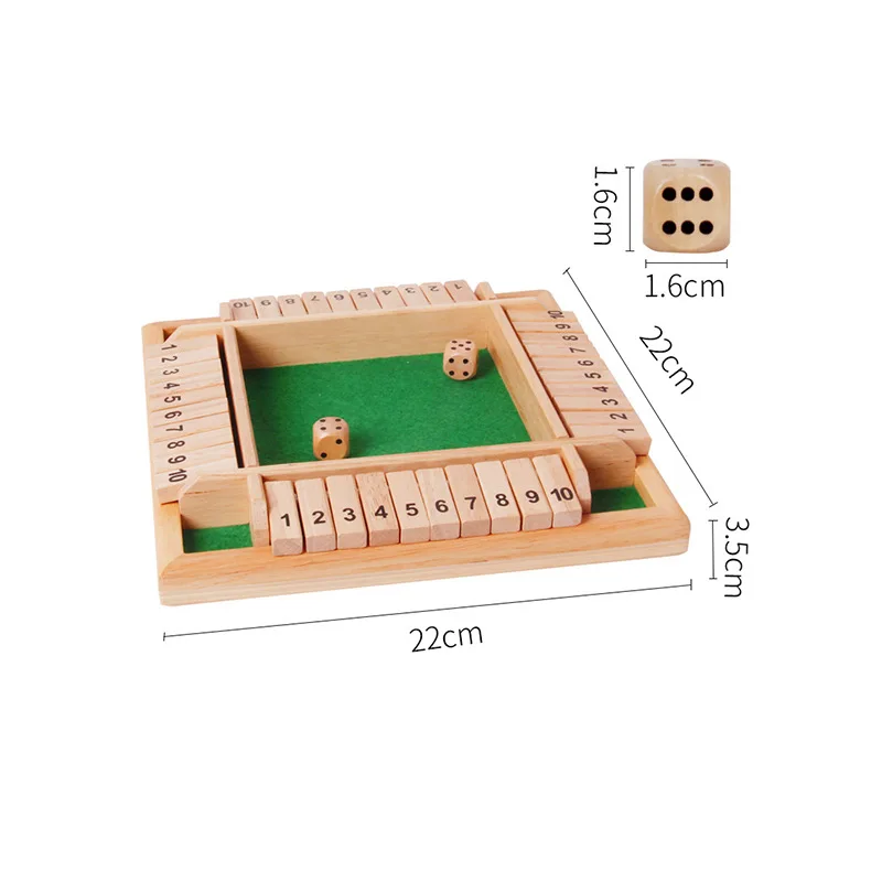 2-4 Player Wooden Math Flaps & - Board Game Instruction recension och pris