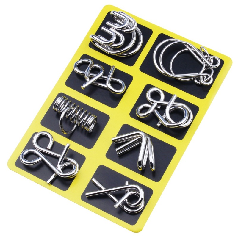 8 Pieces Metal Puzzle Set Clas - Board Game Idea recension och pris