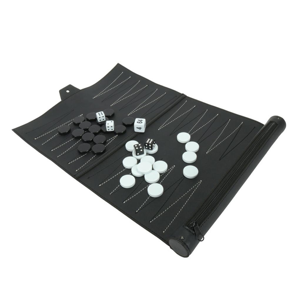 Vintage PU Leather Backgammon  - Board Game For 5 Players recension och pris