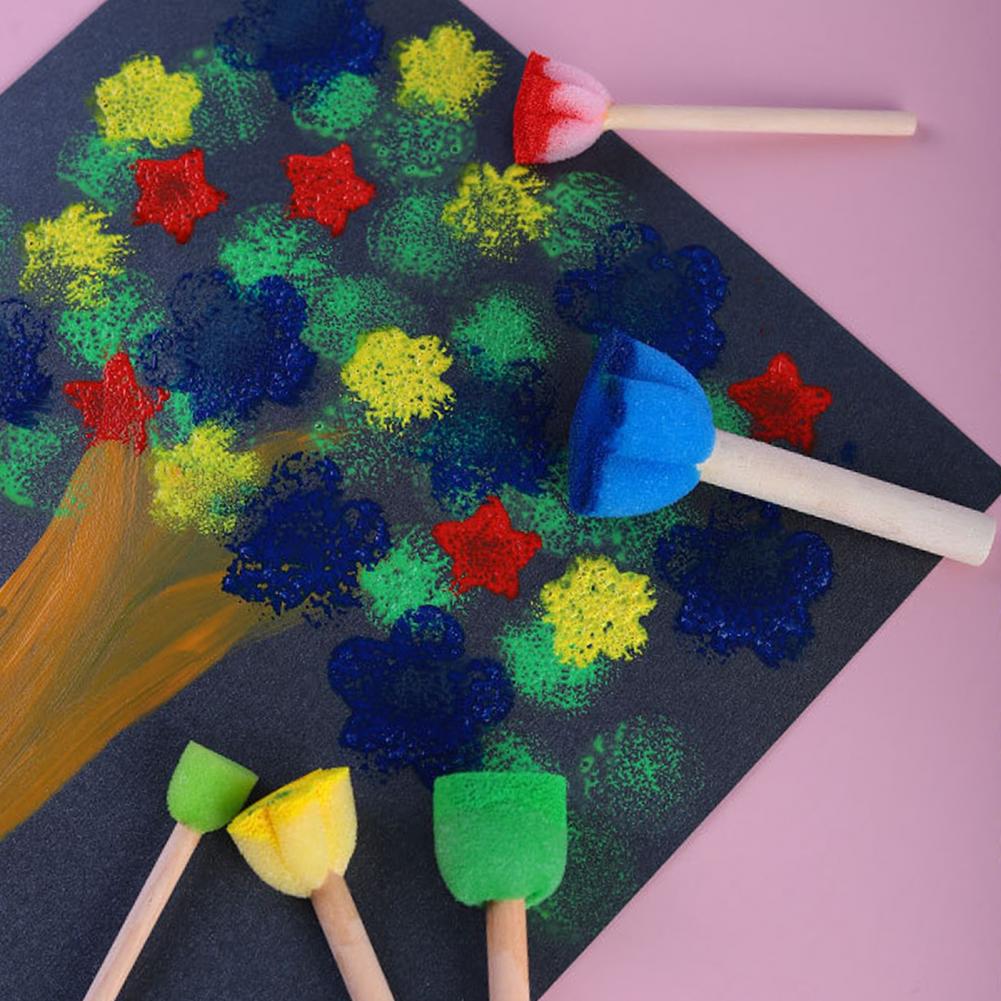 5Pcs/set Art Paint Sponge Stam - Miniature Painting Set recension och pris