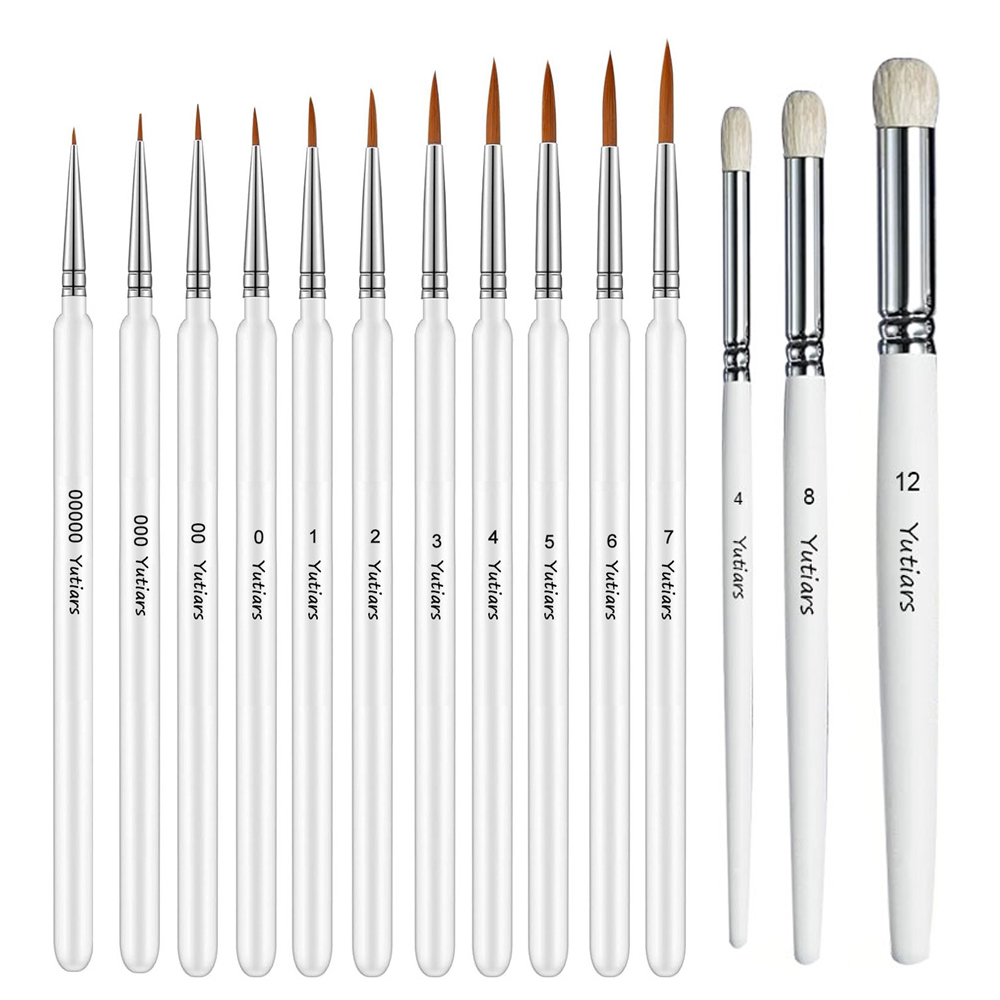 Wood Handle 14PCS Fine Detail  - Miniature Painting Set recension och pris