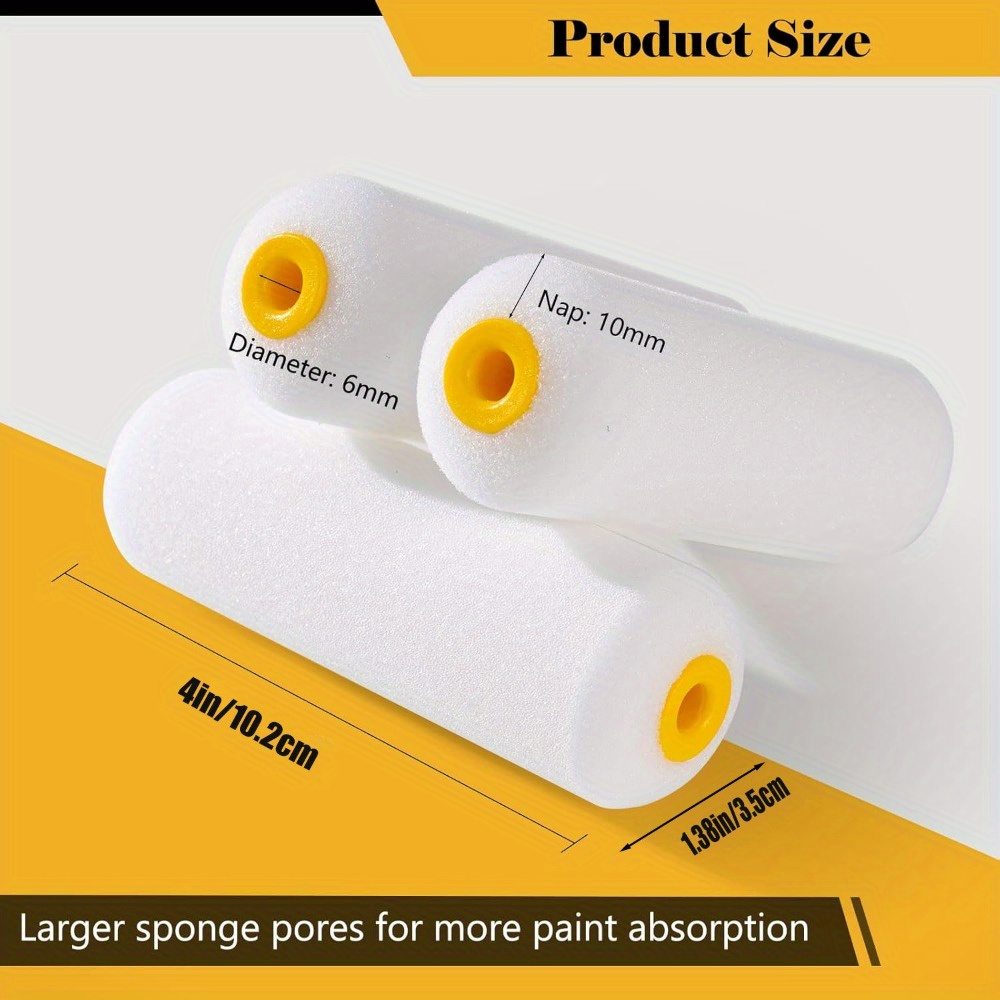 10 pcs Sponge Paint Roller Sma - Miniature Painting Set recension och pris