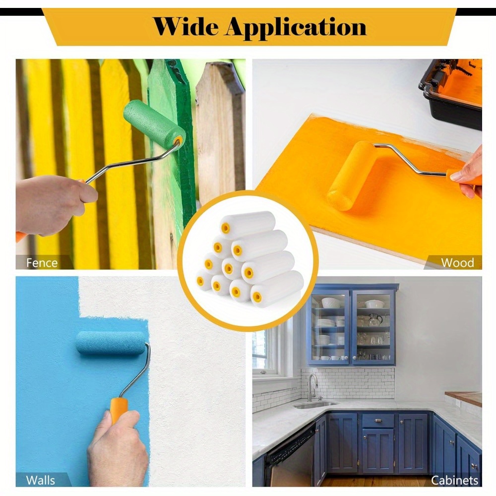 10 pcs Sponge Paint Roller Sma - Miniature Painting Set recension och pris