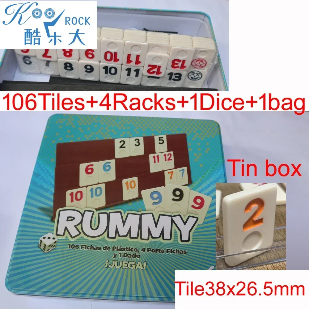 106 Tiles Digital Rummy with 4 - Board Game Instruction recension och pris