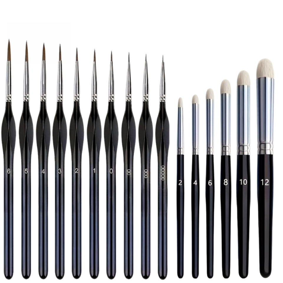 Miniature Paint Brushes Drybru - Miniature Painting Set recension och pris