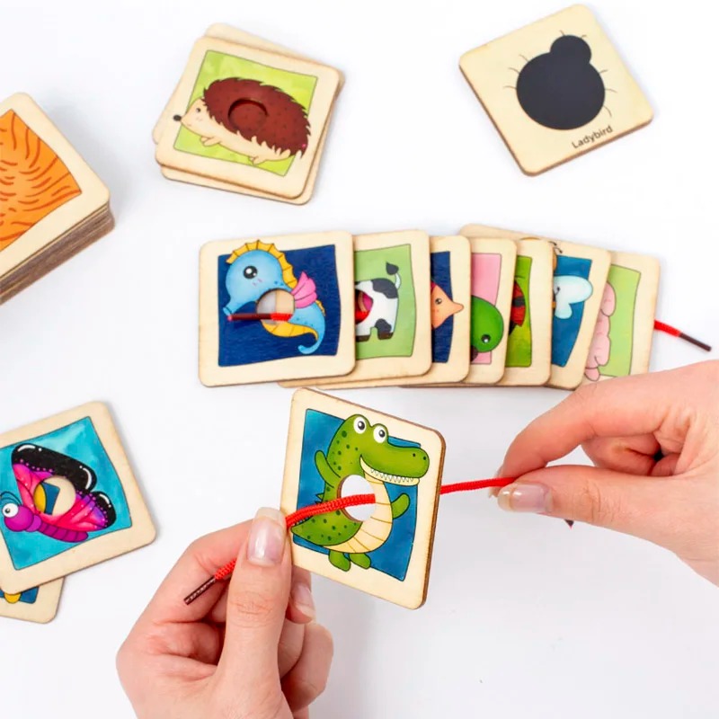 Wooden Animal Fur Pattern Matc - Board Game Nature recension och pris