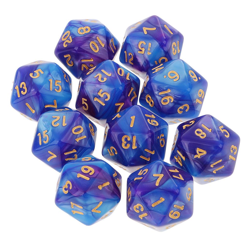 10pcs Polyhedral 20 Sided Dice - Board Game Viral recension och pris