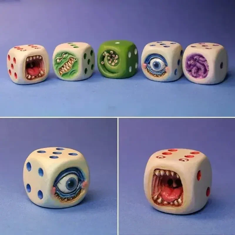 Resin Monster Face Dice Set Ha - Board Game Monster recension och pris