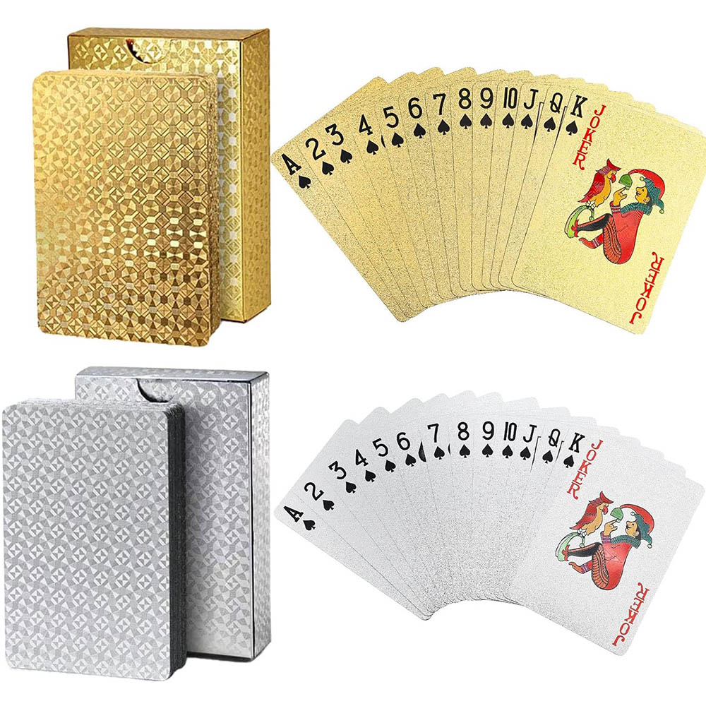Playing Cards Waterproof Gold  - Board Game Viral recension och pris