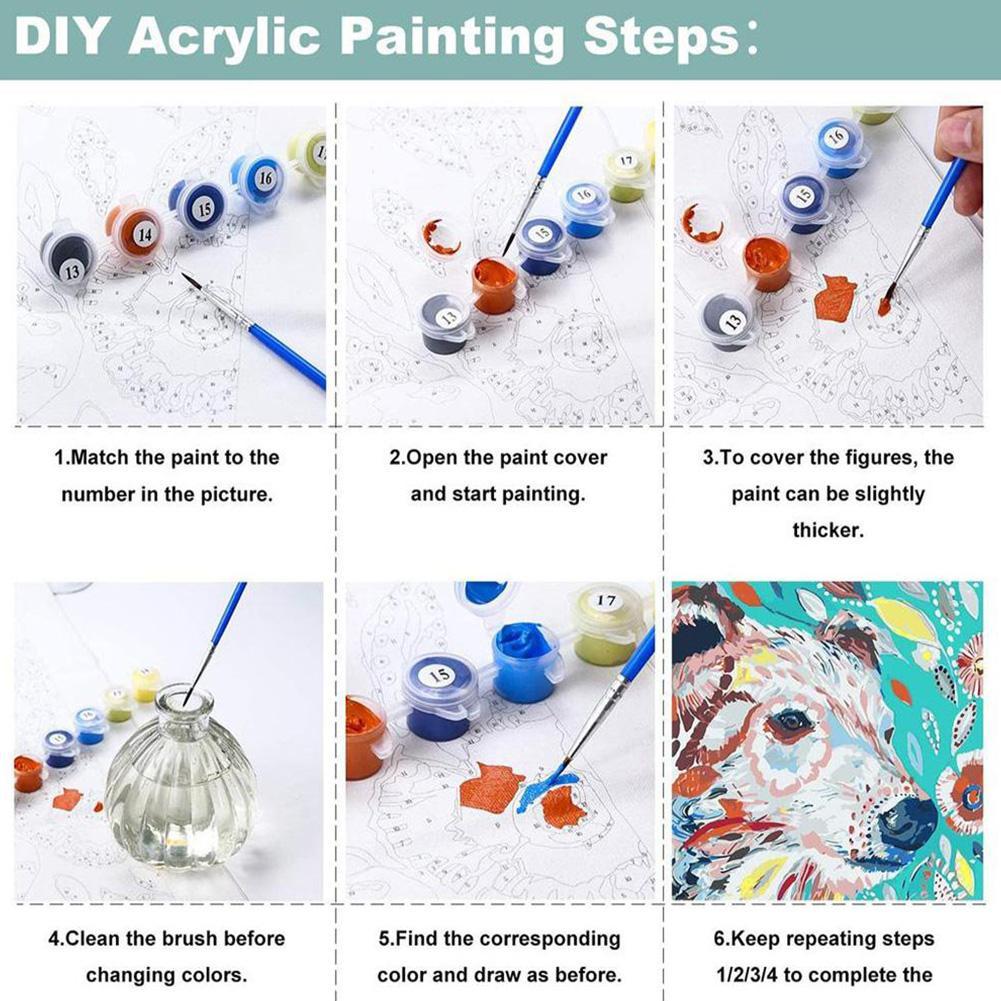 DIY Paint by Numbers Kit for A - Miniature Painting Set recension och pris