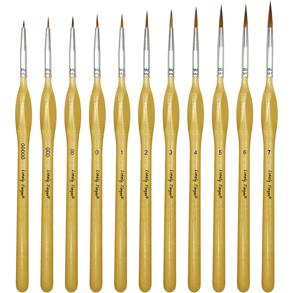 11pcs Professional Fine Detail - Miniature Painting Set recension och pris